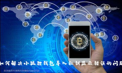 如何解决小狐狸钱包导入私钥显示错误的问题