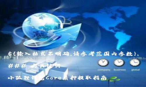 ${输入格式不明确，请参考范围内参数},

### 与关键词

小狐狸钱包Core质押提取指南