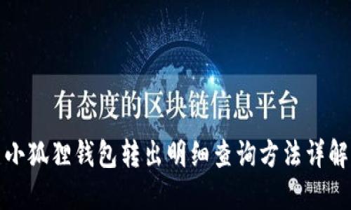 小狐狸钱包转出明细查询方法详解