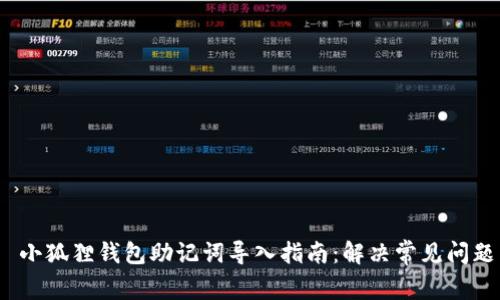  小狐狸钱包助记词导入指南：解决常见问题