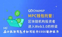 sql在小狐狸钱包中如何进行CORE解押操作